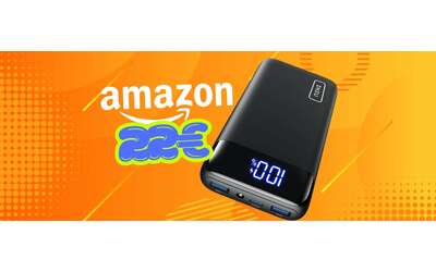 Power Bank INIU da 20000mAh con display e 3 uscite per ricaricare di tutto (22€)