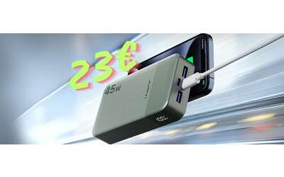 Power Bank potentissimo da 45 W e capacità da 20000 mAh tuo a 23€