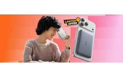 Power Bank ultra slim con ricarica wireless e cablata in super sconto