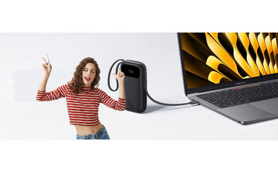 Powerbank 45W Baseus 20000 mAh con cavi integrati a prezzo matto: pochi pezzi su Amazon