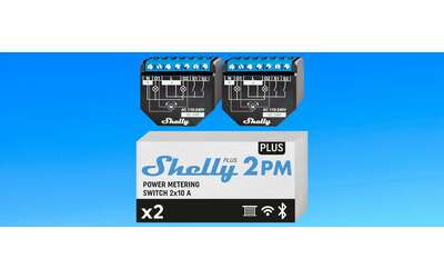 Relè smart con misurazione di consumo Shelly: confezione da 2 in maxi sconto Amazon (-40%)