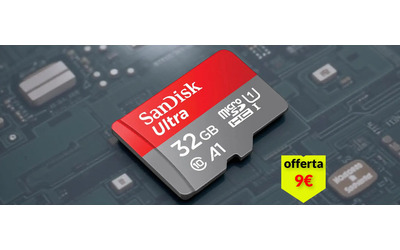 SanDisk Ultra 32GB a 9€: velocissima microSD al prezzo più basso di sempre