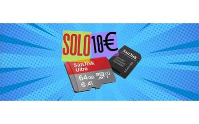 SanDisk Ultra: microSD da 64 GB + adattatore SD al 42% di sconto (10€)
