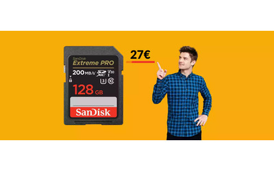 Scheda SD SanDisk 128GB al MINIMO storico: veloce e resistente