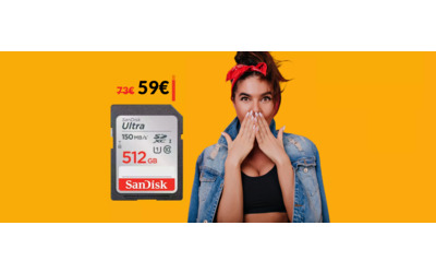 Scheda SD SanDisk 512GB: il costo PRECIPITA ad appena 59€