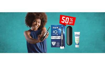 Sconto folle del 50% sul mitico spazzolino elettrico Oral-B iO3 per denti bianchi