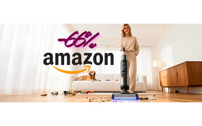 Scopa elettrica che aspira e lava i pavimenti con potenza da 16000Pa 66