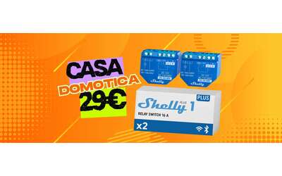 Shelly Plus 1: confezione da 2 relè per una casa domotica a una piccola spesa