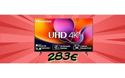Smart TV Hisense 4K UHD da 50 pollici ora a un prezzo imbattibile (283€)