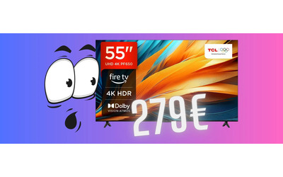 Smart TV TCL 4K UHD da 55 pollici a soli 279€: una follia da non perdere