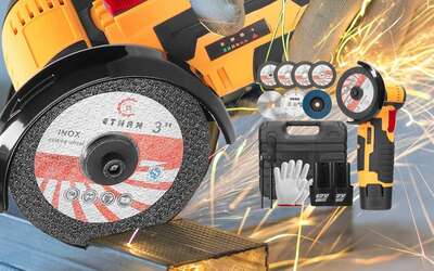 Smerigliatrice con 2 batterie e una marea di accessori a prezzo SHOCK (39€)