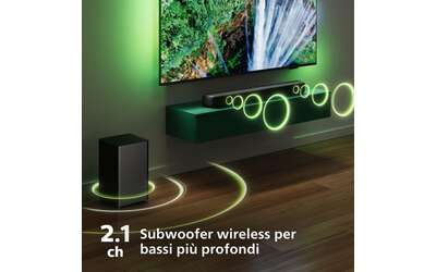 Soundbar Philips a 2.1 canali con subwoofer ad un prezzo folle: tua a meno di 99€