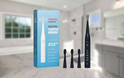 Spazzolino elettrico a 7,99€ con batteria ricaricabile e 4 testine GRATIS