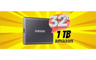 SSD portatile Samsung da 1TB in SCONTO del 32% e RISPARMI 50€