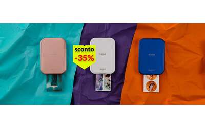 Stampante fotografica portatile Canon: qualità eccellente, la usi con tutto (-35%)
