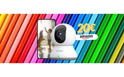 Telecamera WiFi 2K e a 360° per casa sicura con appena 20€
