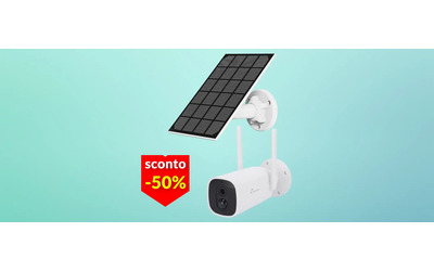 Telecamera WiFi FullHD da esterno con pannello solare: metà prezzo a 39€