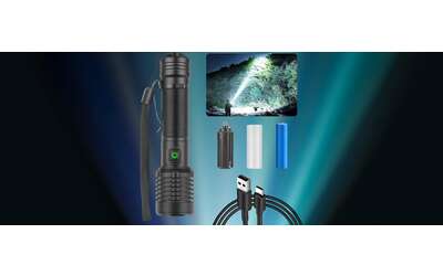 Torcia LED potentissima (90000 LUMEN) in sconto lampo su Amazon (-28%)