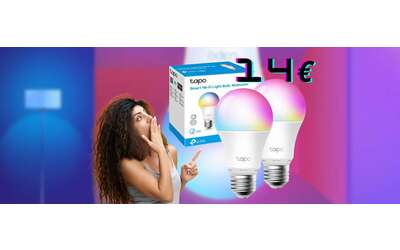 TP-Link: lampadina WiFi colorata con controlli vocali, 2 a soli 14€