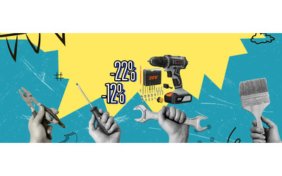 Trapano Avvitatore a batteria in doppio sconto su Amazon (22% + 12%)