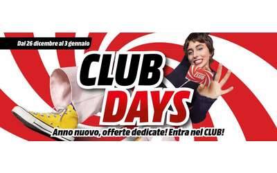 Volantino MediaWorld, ci sono i CLUB DAYS: le migliori offerte