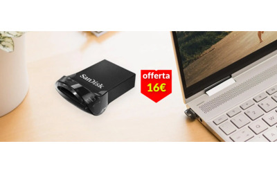 Zero ingombro e 128GB di spazio: 16€ per la chiavetta che resta sempre nel PC