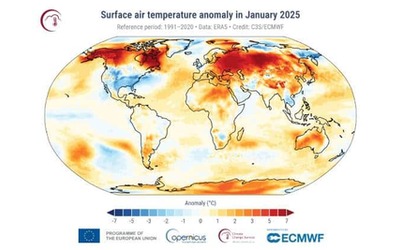 Copernicus: nel 2025 il gennaio più caldo mai registrato