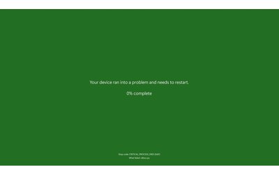 Addio all'iconico blu della BSOD su Windows: la schermata si tinge di verde?