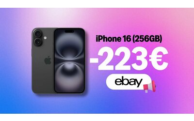 iPhone 16 256GB: ora ci siamo, il prezzo è giusto (-223)
