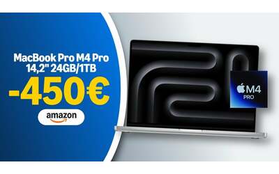 MacBook Pro M4 Pro 14,2'': sconto di 450€ e nuovo minimo storico
