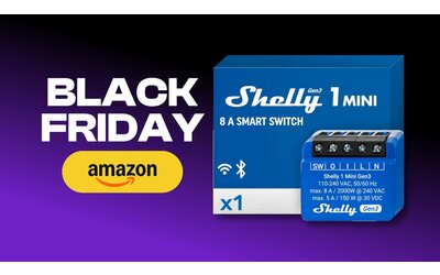 Shelly Plus 1 Mini Gen3: il relè smart a soli 9 al Black Friday Amazon