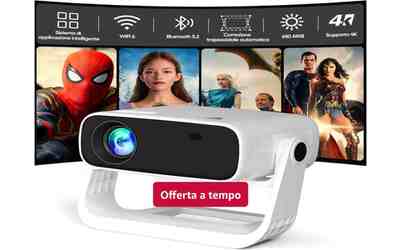 Proiettore 4K in offerta: perfetto per smartphone e giocare con PS5