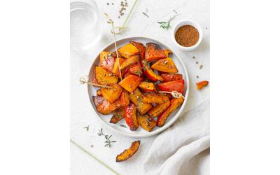 Zucca Hokkaido croccante in friggitrice ad aria